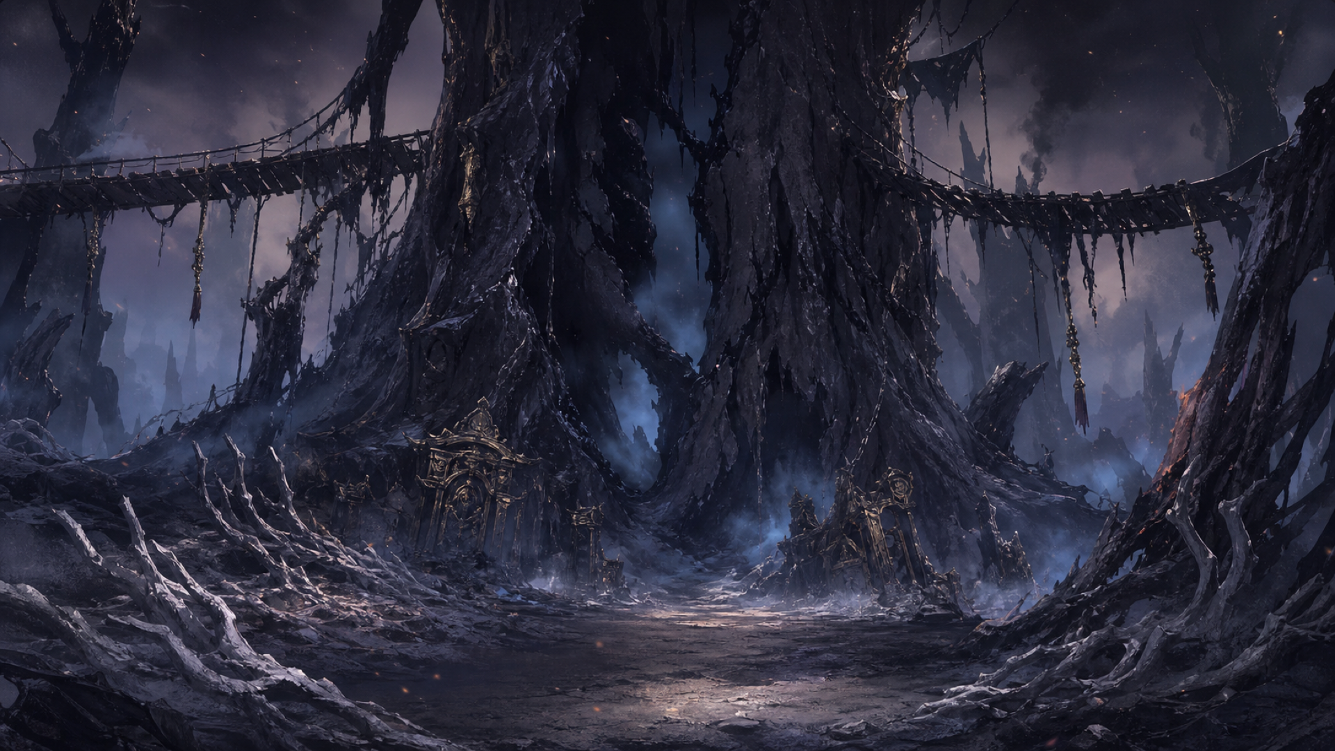 Dark fantasy landscape